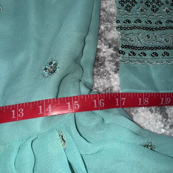 [NEW] Women's Indya Sky Blue Embroidered Anarkali Gown - Picture 5 of 11